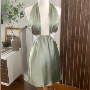 Sage Green Mini Dress